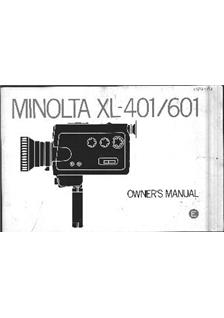 Minolta XL 401 manual. Camera Instructions.